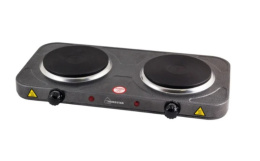 Плита электрическая настольная 2 конфорки, HS-1104, чугунный блин, серый HomeStar 003583