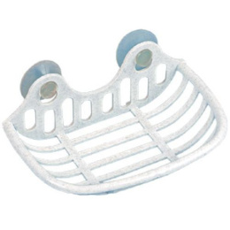 Мыльница навесная пластиковая с присосками 16х10х6,5см, цвета в ассортименте Полимербыт С220