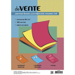 Бумага А4 Devente интенсив красный 80г 100 листов 2072409