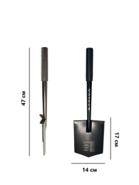 Лопата автомобильная штыковая рессорно-пружинная сталь 14х17х47см с резиновой рукояткой, Compact Arriva 16119