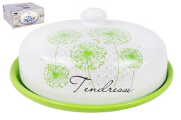 Блюдо для блинов керамическое (доломит) с крышкой 230мм Нежность, в п/у Lavenir HC620-D211