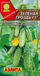 Огурец Зеленая гроздь F1 10шт. цветной пакет Аэлита
