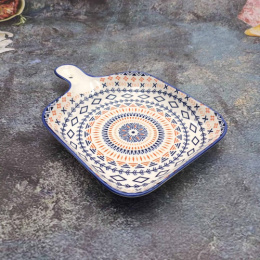 Блюдо керамическое фигурное 220мм Узор Радужный Дом РД84519