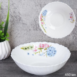 Салатник стеклокерамический 175мм/650мл Гортензия White Lily TW-70 (7365)/740172