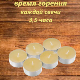 Свечи чайные в металлической гильзе набор   6шт. Радужный Дом РД15934