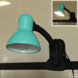 Лампа настольная ученическая на прищепке 40Вт, цоколь - Е27, зеленый 108BXIAO-3/730863