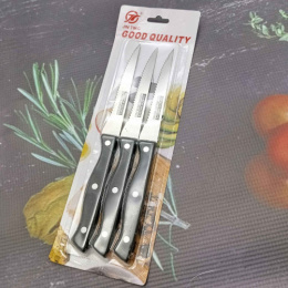 Набор ножей  3шт. стальные пластиковая ручка, для овощей Радужный Дом РД86438