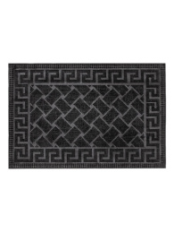 Коврик придверный резиновый Pin Mat 40х 60см Меандр, черный ComeForte