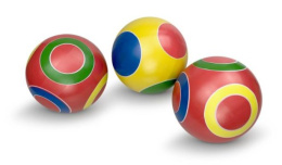 Мяч резиновый 12,5см Кружочки, ручное окрашивание, в ассортименте Мячи-Чебоксары Р3-125