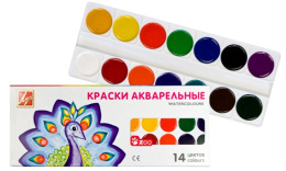 Акварель 14 цветов Луч Zoo, без кисточки 22С 1418-08