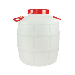Канистра 75л пластиковая пищевая, горловина d-19см с навесными ручками, Бочонок Альтернатива М1008