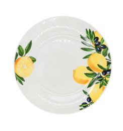 Тарелка фарфоровая мелкая 205мм Лимоны Lavenir т8-6913#