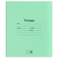 Тетрадь  12 листов косая линейка зеленая 106748
