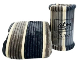 Плед 150х200см фланель двухсторонний Полоски ДомВелл 