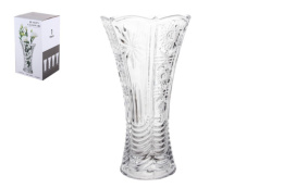 Ваза для цветов стеклянная кубок h-25,5см d-13см, в п/у Коралл 9161