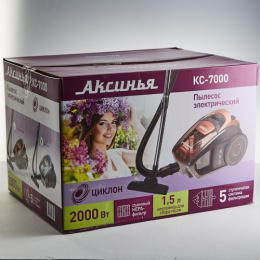 Пылесос 2000Вт, циклон, синий Аксинья КС-7000