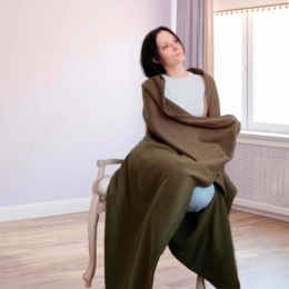 Плед 130х170см флис Зеленый ДомВелл 