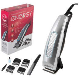 Машинка для стрижки волос, 10Вт, EN-733, 4 насадки, серебро Energy 003648