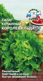 Салат кочанный Королева Льда айсберг 0,5г цветной пакет Седек
