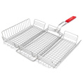 Решетка для барбекю хромированная 43х33х6см глубокая Appetite MD-4333