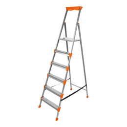 Стремянка металлическая  6 ступеней (1,29м) широкие Nika СМ6