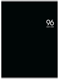 Книга учета  96 листов А4 клетка, офсет, черный, обложка-картон, на скрепке 96-9054