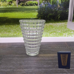 Ваза для цветов стеклянная конус h-14см d-9,8см Радужный Дом РД20242