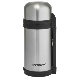 Термос  1,2л нержавеющая колба универсальное горло откидная ручка, с ремнем Webber SST-1200P