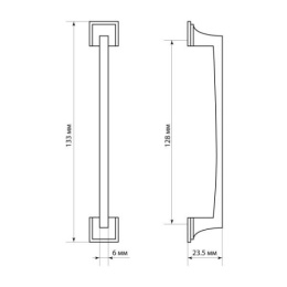 Ручка-скоба мебельная StahlBuro C2525-96 2шт., AB состаренная бронза StahlBuro 42761