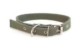 Ошейник для собак №3  3,0х70см двойной брезент, кожаный подпряжник