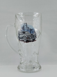 Кружка для пива стеклянная 500мл Transport, в ассортименте Gid Glass D1404/06