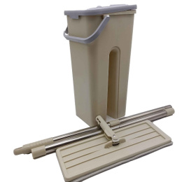 Комплект для влажной уборки пластиковый (ведро с отжимом 6л + швабра) Радужный Дом РД11556