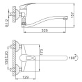 Смеситель для ванны Frap H39 F2139-B Frap 42849