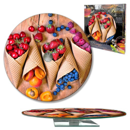 Блюдо стеклянное круглое вращающееся 280мм, в п/у Bennet 105-1437