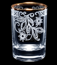 Набор стопок стеклянных Гладкий 6шт. 50мл Акация, в п/у Декостек 1022-ГЗ2