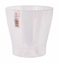 Горшок для орхидей пластиковый Лея со вставкой 3,6л d-19,5см прозрачный Альтернатива М7884