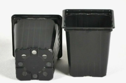 Горшок для рассады квадратный  9х9х10см, объем - 0,50л, формованный, черный Рассадный сервис КВ9М чер