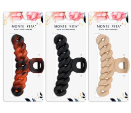 Краб для волос Monte Vita ассорти, 11см 457012