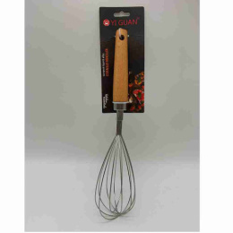 Венчик из нержавеющей стали 24,5см деревянная ручка Радужный Дом РД72882