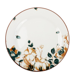 Тарелка фарфоровая мелкая 200мм Хлопок Фокус т8-2600ц