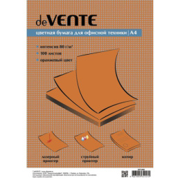 Бумага А4 Devente интенсив оранжевый 80г 100 листов 2072408