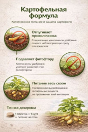 Удобрение для картофеля Картофельная формула 80 таблеток органоминеральное Биотехнологии ФР-04201