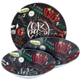 Набор салатников стеклянных 3шт. круглые (180мм/600мл, 200мм/800мл, 220мм/1,2л) Gazpacho, в п/у Appetite ST-05-GZ