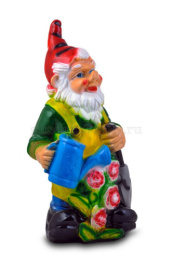 Фигурка садовая гипсовая Гном с лейкой большой 34х72см ГусьДекорЛюкс 2С31