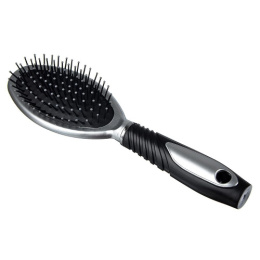 Расческа массажная пластиковая 23,8х6см Классика, узкая черно-серый ЮниLook 356-035/629-8751