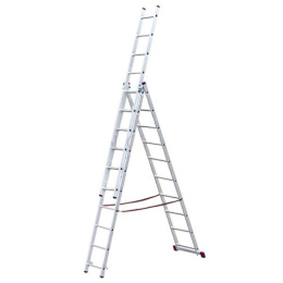 Лестница алюминиевая универсальная трехсекционная 10 ступеней (6,50м) Ufuk