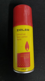 Газ для заправки зажигалок 140мл Zigler