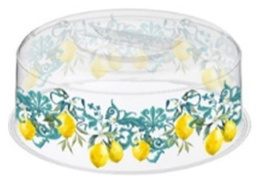 Крышка для СВЧ пластиковая d-25см с декором, бесцветный Homver 221142401/0007