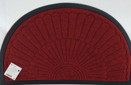 Коврик придверный влаговпитывающий на резин. основе ворс полукруглый 45х 75см Уют Классик, бордовый, в ассортименте ComeForte