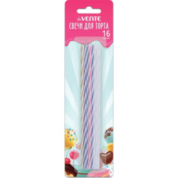 Свеча для торта набор 16шт. спиральные deVente 9060706